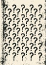 Question mark typographical grunge vintage style poster. Retro vector illustration. Royalty Free Stock Photo